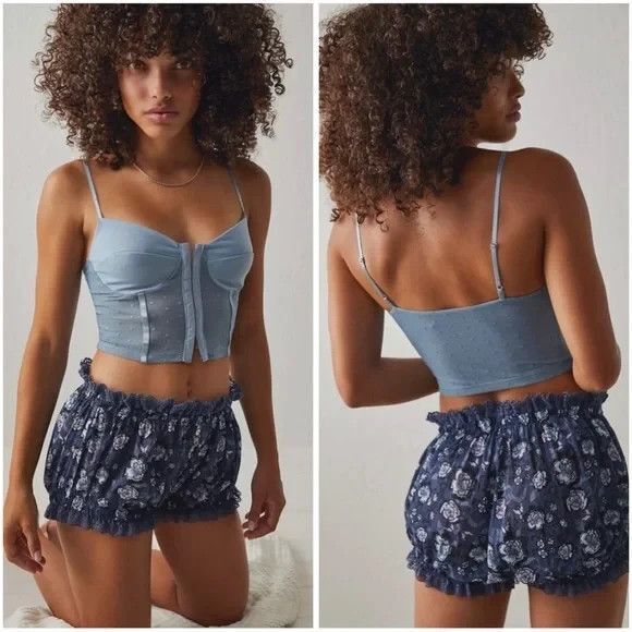 Intimately Free People Night Rhythm Corset Cami Top Size L - Picture 1 of 3
